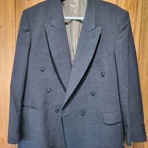 English Manor Men's Black Double-Breasted Blazer